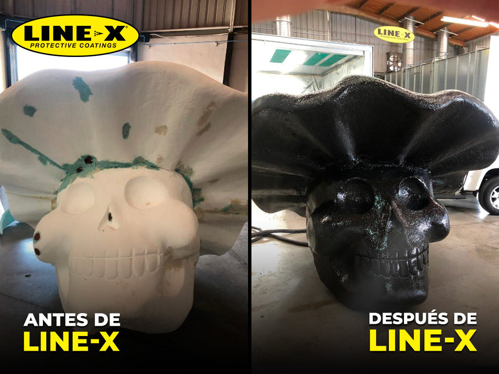 Mira cómo una escultura de poliestireno adquirió resistencia mecánica gracias a LINE-X